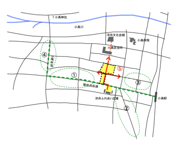 小高地区周辺の地図。地図に続いて詳細。