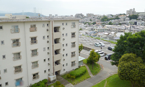 (外壁工事前)明石海峡大橋を望む 明石海峡大橋を望む