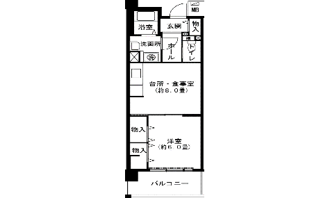 間取り1DKマのタイプ