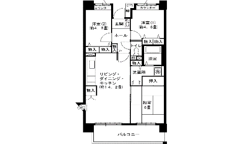 間取り3LDKマのタイプ