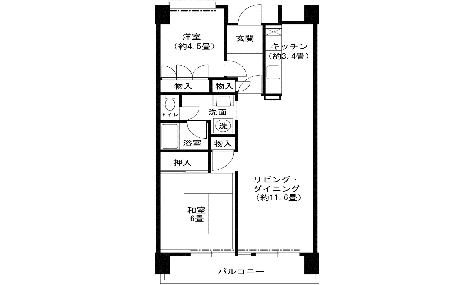 2LDK-マの間取り