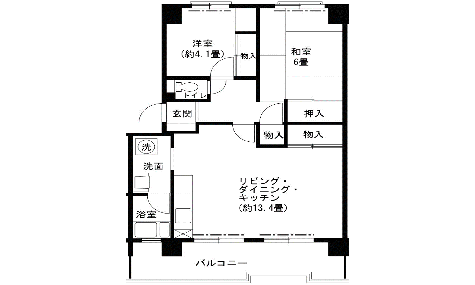 2LDK-ムの間取り