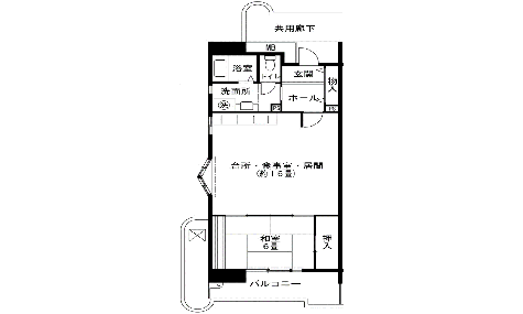 1LDK-ウの間取り