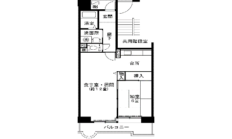 1LDK-アの間取り