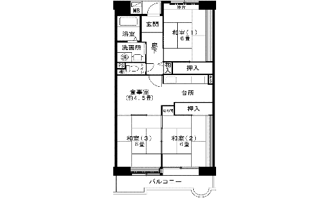 3DK-アの間取り