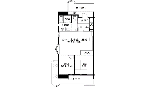 2LDK-アの間取り