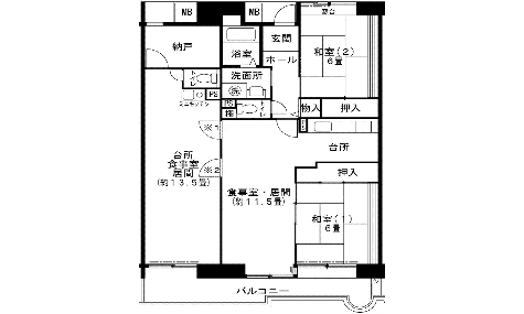 2LDK+1DK-ソの間取り