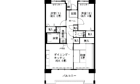 3DK-アの間取り